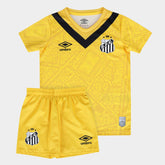 Kit Camisa Santos Infantil III 2024 s/n° Torcedor Umbro + Calção Santos Infantil