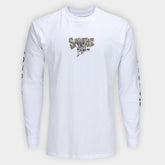 Camiseta Manga Longa Santos Fish Drip Masculina - Branco
